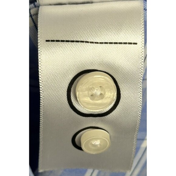 UNTUCKit Mens Button Up Shirt Zonte 40458 Long Sleeve Blue Plaid XL X-Large - Picture 12 of 13